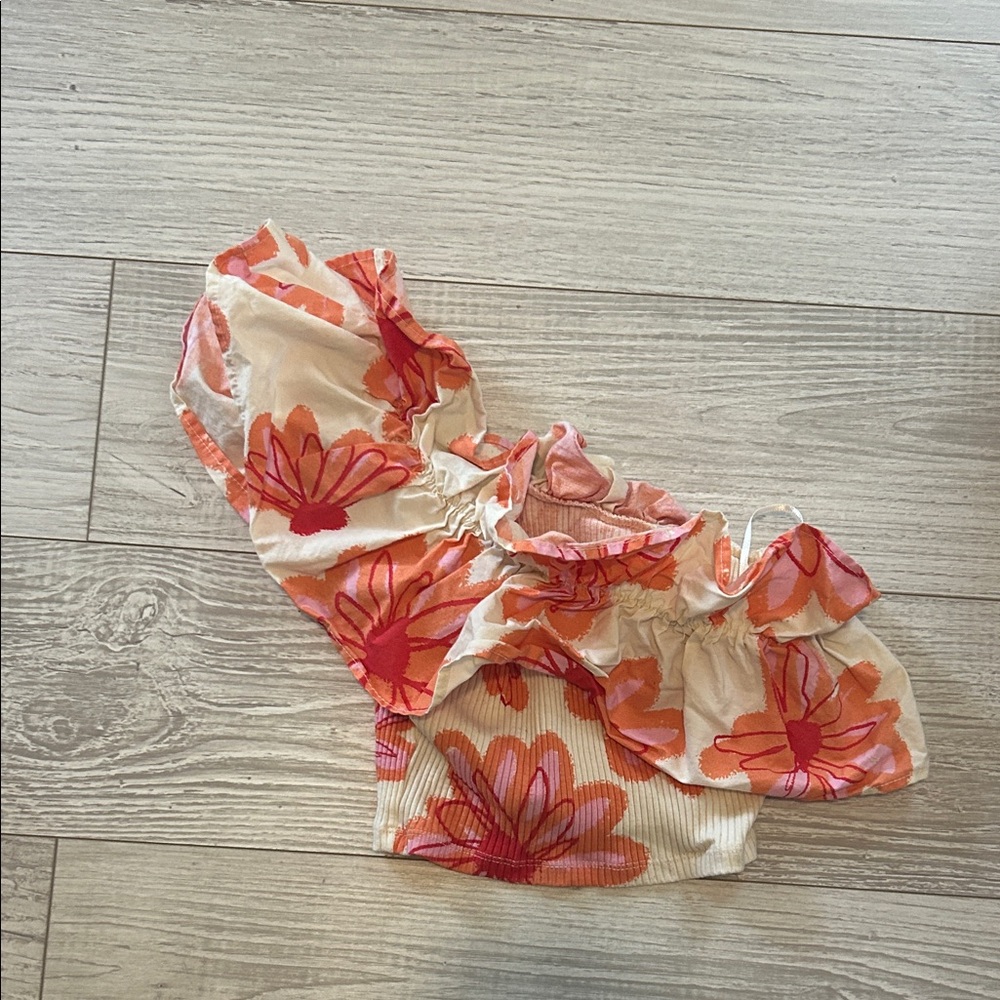 Zara Floral Diaper Cover - Pink and Orange